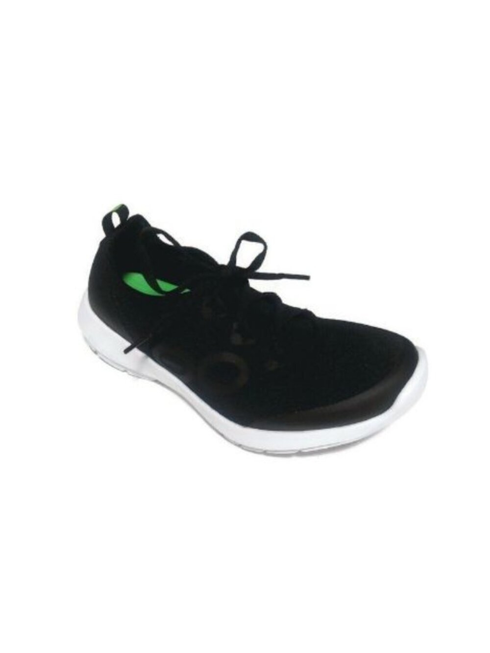 Oofos OOmg Sport LS Recovery Walking Shoes Womens Size 7 Black White Sneakers